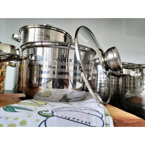 ZESTAW GARNKÓW ZE STALI NIERDZEWNEJ 12 ELE ZL-8123